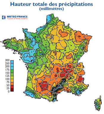 Précipitations octobre 2012