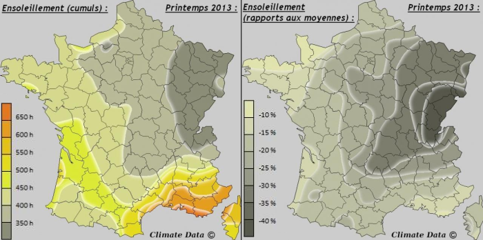 Ensoleillement printemps 2013