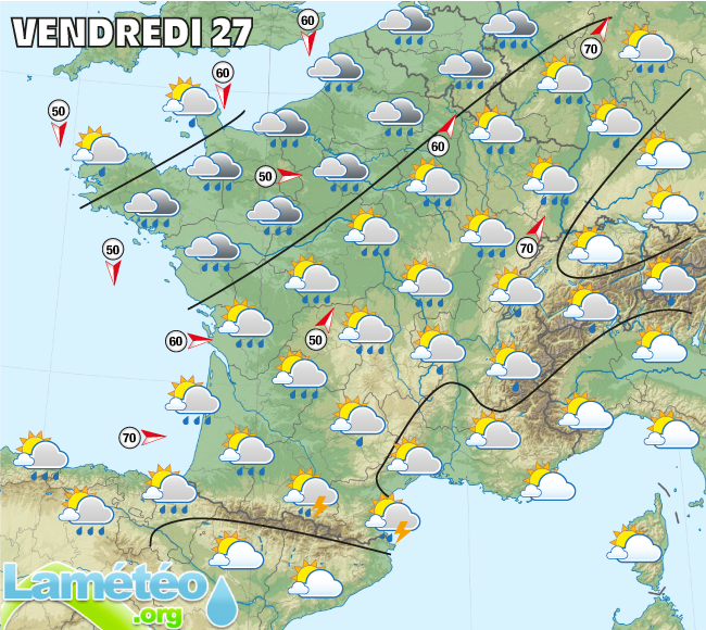 Prévisions météo de jeudi